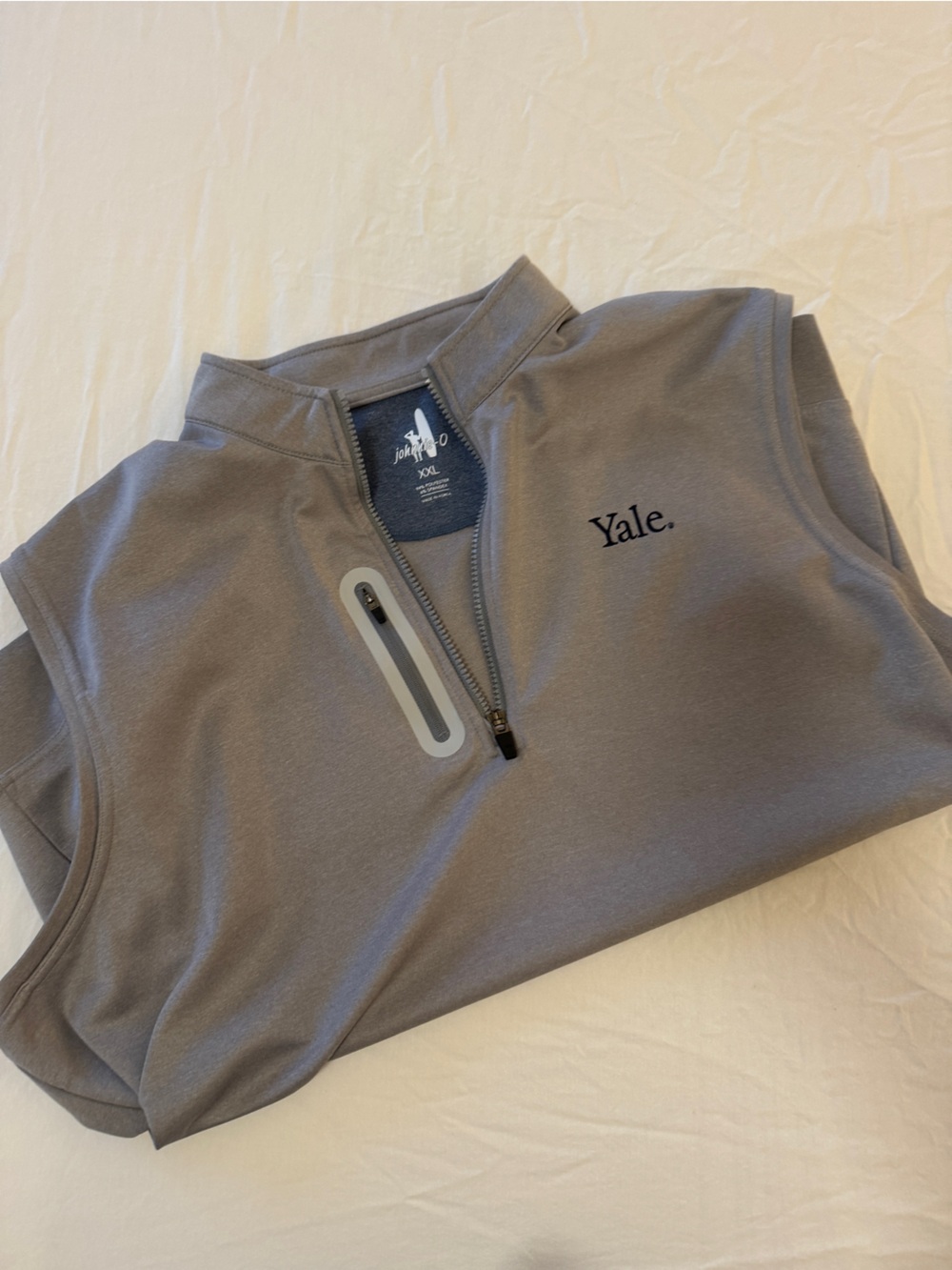 Yale Gray Athletic Quarter-Zip Pullover